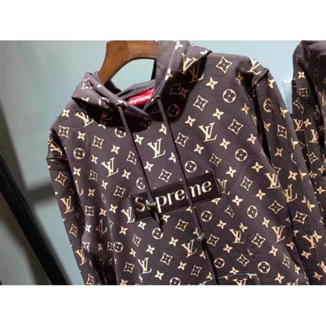 lv supreme hoodie red|red louis vuitton supreme hoodie.